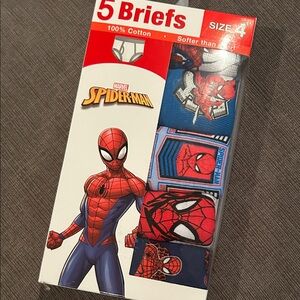 Spiderman Toddler Boy Briefs 5pack size 4 NWT
